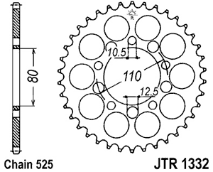 JTR133244 — Звезда мотоциклетная JT
