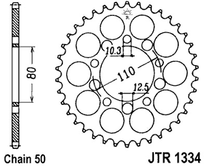 JTR133442 — Звезда мотоциклетная JT