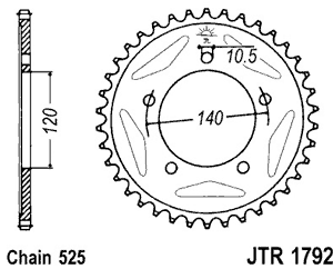 JTR179248 — Звезда мотоциклетная JT