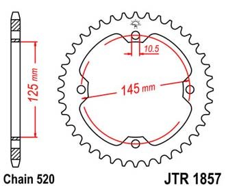 JTR185740 — Звездазадняяквадроцикла250350450700185740 JT