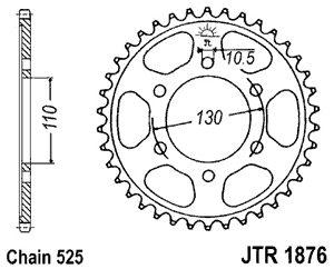 JTR187643 — Звезда мотоциклетная JT