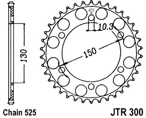 JTR30049 — Звезда мотоциклетная JT