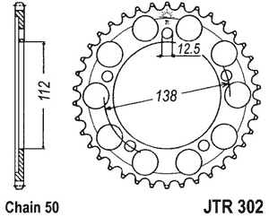 JTR30239 — Звезда мотоциклетная JT