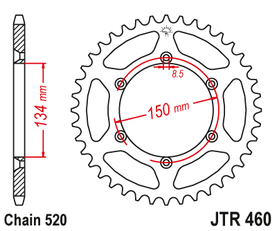 JTR46053 — Звезда мотоциклетная JT