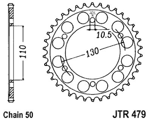 JTR47946 — Звезда мотоциклетная JT