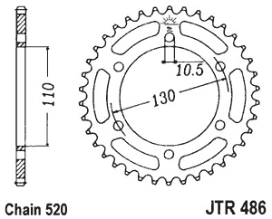 JTR48642 — Звезда мотоциклетная JT