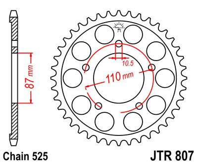 JTR80748 — Звезда мотоциклетная JT