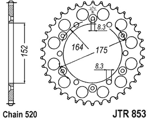 JTR85344 — Звезда мотоциклетная JT