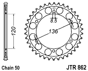 JTR86244 — Шестерни JT