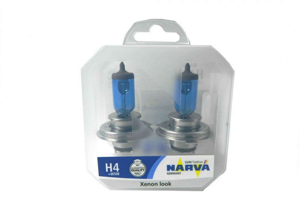 98015 — ЛАМПА H4 12V-100/90W (P43T) (БЕЛЫЙ СВЕТ) RPW-W5W 12V-5W (W2,1X9,5D) RPW (ПО 2 ШТ) NARVA