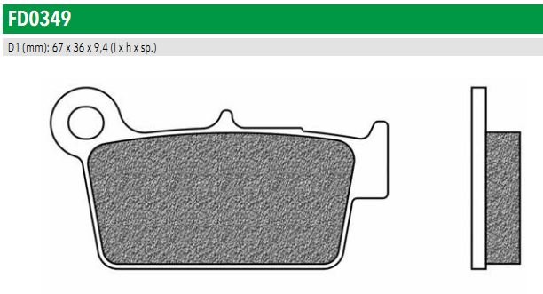 FD0349X01 — _FD0349X01 Тормозные колодки дисковые мото OFFROAD DIRT RACE SINT (FDB2162SG)   NEWFREN NEWFREN