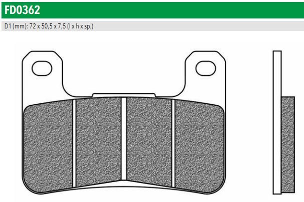 FD0362R01 — _FD0362R01 тормозные колодки дисковые мото ROAD RACE SINTERED  (FDB2178)  NEWFREN NEWFREN
