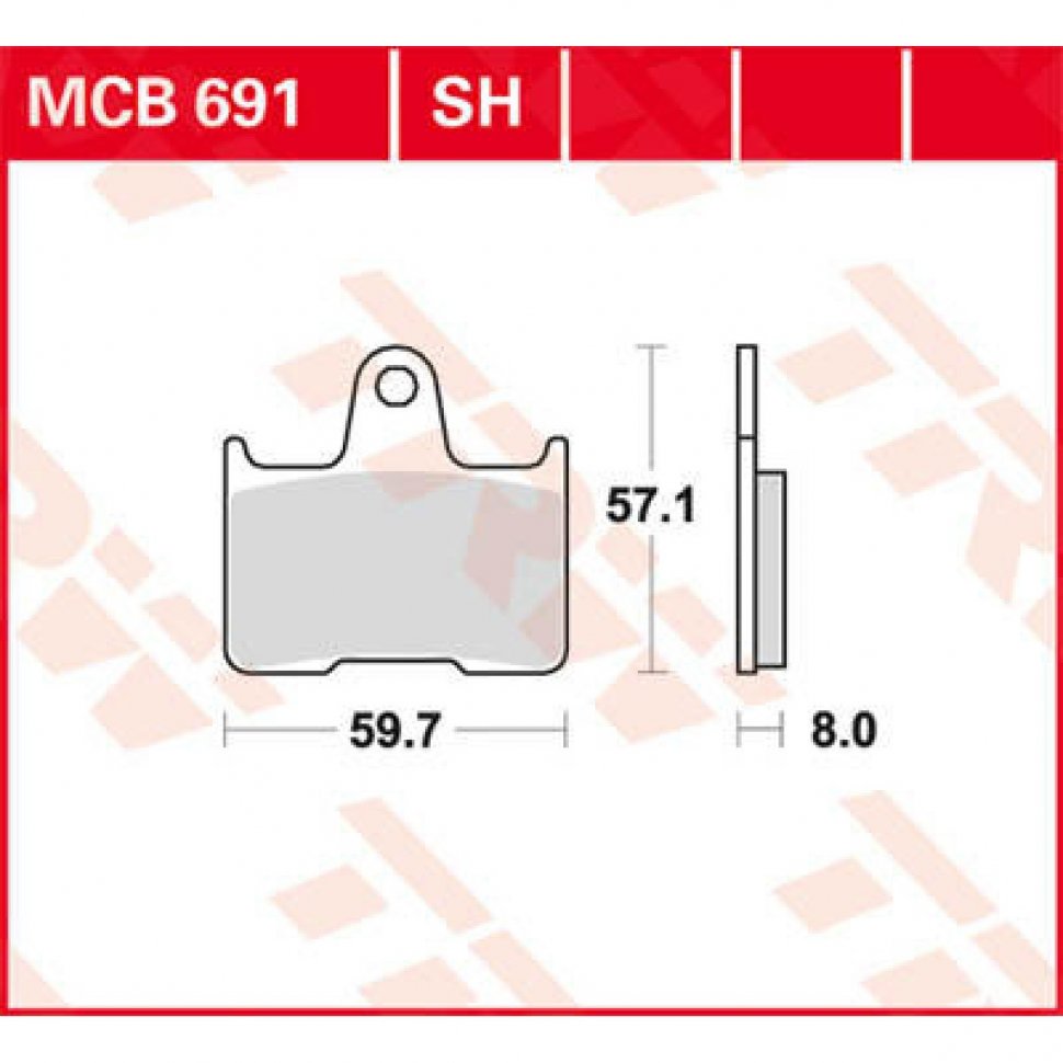 MCB691SH — Колодки HONDA MOTORCYCLES VT VT 750 SHADOW BLACK SPIRIT (RC53) 2009/112011/12, TRW