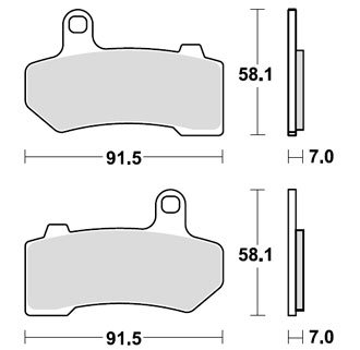 MCB781SV — Колодки тормозные дисковые передн HARLEYDAVIDSON VRSCA 1130 06, VRSCD 1130 06, VRSCDX 1130 07, TRW