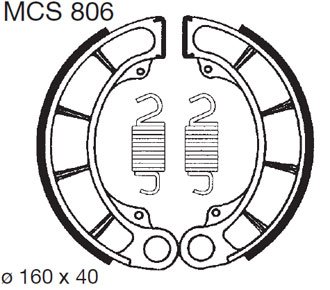 MCS806 — Колодки тормозные барабанные HONDA  9496 TRW