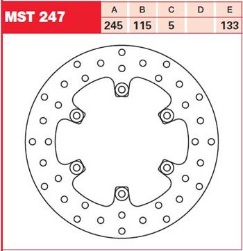 MST247 — Диск тормозной передн MBK: YP250 SKYLINER 9600, Y TRW