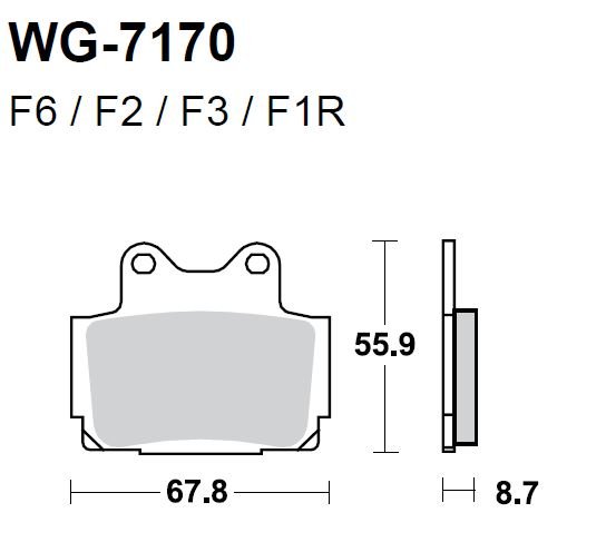 WG7170F3 — Тормозные колодки WRP