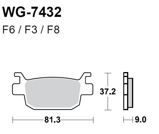 WG7432F8 — Тормозные колодки WRP