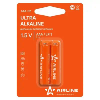 AAA02 — Батарейки щелочные блистер AIRLINE