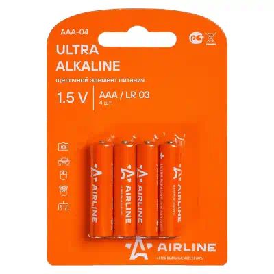 AAA04 — Батарейки 4 шт (блистер) AIRLINE