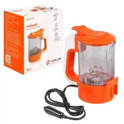 ABK1203 — Чайник автомобильный в прозрачный оранжевый пластик AIRLINE