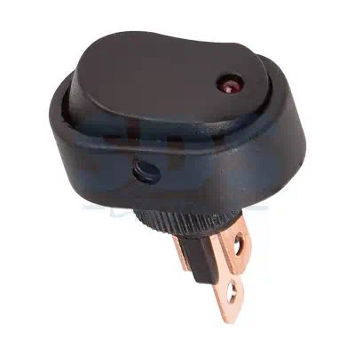 362670 — Выключатель клавишный овал с LED подсветкой красный 12V 30А (3с) ON-OFF  REXANT REXANT
