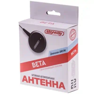 S00203002 — Антенна активная внутрисалонная вета круглая онкое полотно один ус кабель SKYWAY