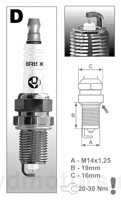 DR17YS — Свечи зажигания silver ГАЗель Волга 16V с ГБО Евро-3 BRISK BRISK
