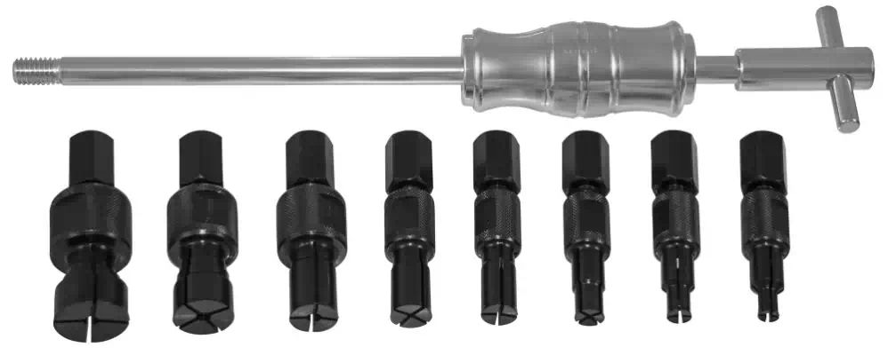 AE310082 — Съемникподшипниковсцанговымизахватамизавнутреннююобоймуиобратныммолоткомвнаборедиапазонзахватовмм JONNESWAY