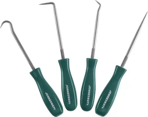 AI030022 — Набор крючков для демонтажа уплотнительных колец мини, 4 предмета JONNESWAY