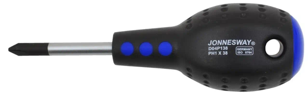 D04P138 — Отвертка крестовая FULL STAR PH#1х38, 89мм JONNESWAY