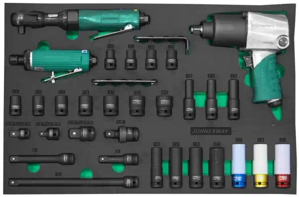 JAC231SV — JA-C231SV Набор пневматического инструмента 1/2DR и ударных торцевых головок с аксессуарами.  31 пре JONNESWAY