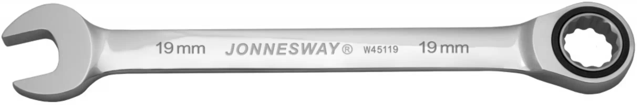 W45119 — Ключ гаечный! комбинированный трещоточный, 19мм JONNESWAY