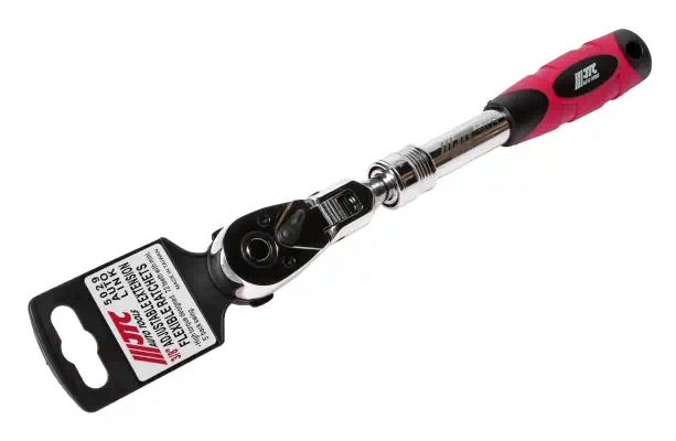 JTC5029 — Трещотка зуб шарнирная с поворотной головкой с рези рукояткой JTC