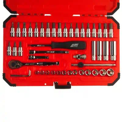 JTCH247M — Набор головок торцевых и насадок 1/4 6ти гранных 414мм, т10т50 (в кейсе) 47 предметов JTC JTC