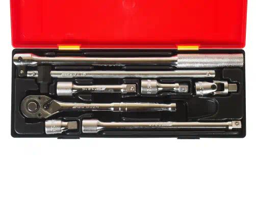 JTCK4081 — Набор инструментов 1/2 (удлинители, воротки, трещотка) в кейсе 8 предметов JTC /1 JTC