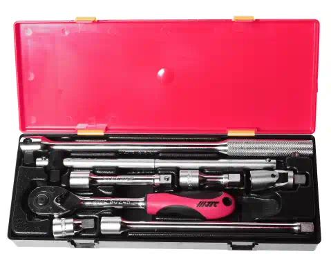 JTCK4082 — Набор инструментов 12 удлинители воротки трещоткарезин.рукоятка в кейсе 8 предметов JTC 1 JTC