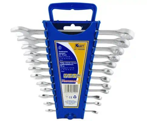 KT700590 — Набор ключей комбинированных  пластиколдер KRAFT