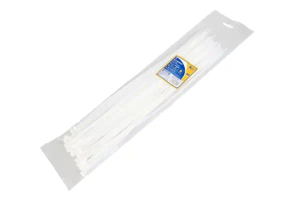 KT880609 — Хомут нейлоновый 4,8*400 белый (уп-ка 50 шт)(пластиковые стяжки) КТ 880609 KRAFT
