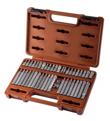 953242 — Набор вставок-бит 30, 75 мм, TORX Т20-Т60, SPLINE М5-М12, HEX 4-12мм, адаптеры 3/8DR и OMBRA