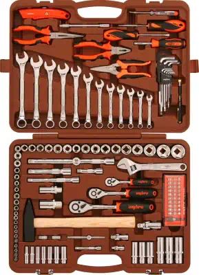 OMT131S — Набор инструмента универсальный 1/4", 3/8" и 1/2"DR, 131 предмет OMBRA
