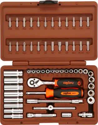 OMT57S — Набор инструмента универсальный 1/4DR, 57 предметов OMBRA