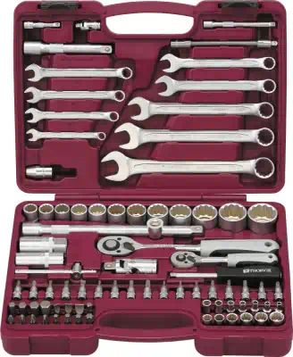 UTS008212 — Снят, замена TS082/12 Набор инструмента универсальный 1/4 , 1/2 DR с головками торцевыми 12-гранными THORVIK