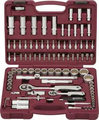 UTS009412 — UTS0094/12 набор инструмента универсальный 1/4, 1/2DR с головками торцевыми 12г THORVIK