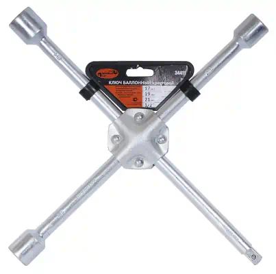 34411 — Ключ балонный крест 17*19*21*1/2" 380мм усиленный АвтоДело () АВТОДЕЛО