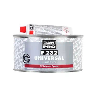2320100001 — Шпатлевка! бел. 1л PRO F232 UNIVERSAL LIGHT POLYESTER FILLER полиэфирная мультизернистая BODYPARTS