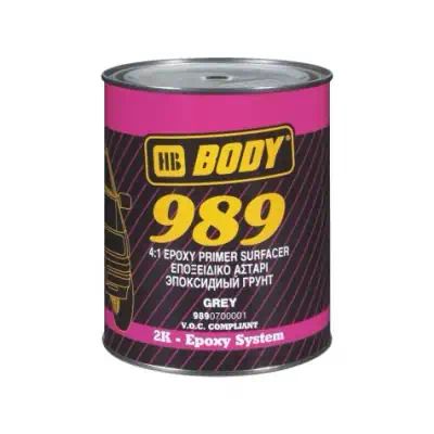 9890700001 — Грунт-наполнитель! BODY 989 EPOXY PRIMER 4:1 2К эпоксидный серый 1л BODYPARTS