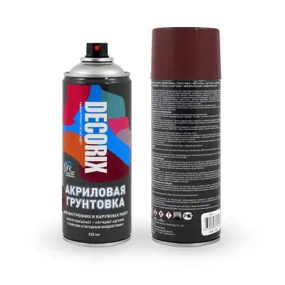 010811DX — Грунт аэрозоль красно-коричневый DECORIX