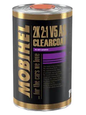 40026402 — MOBIHEL 2к HS 2:1 бесцветный лак V5 AS (1 л.) MOBIHEL