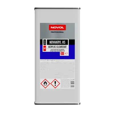 38044 — Лак NOVOL акриловый HS 2+1 канистра 5 л (без отвердителя, нужен отвердитель 201604T) NOVOL